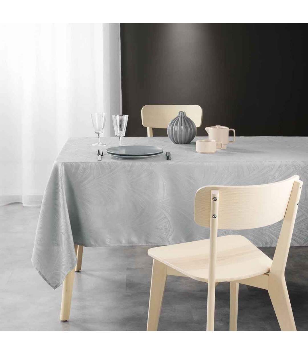 Nappe Jacquard Lolly 140x240cm Gris-3