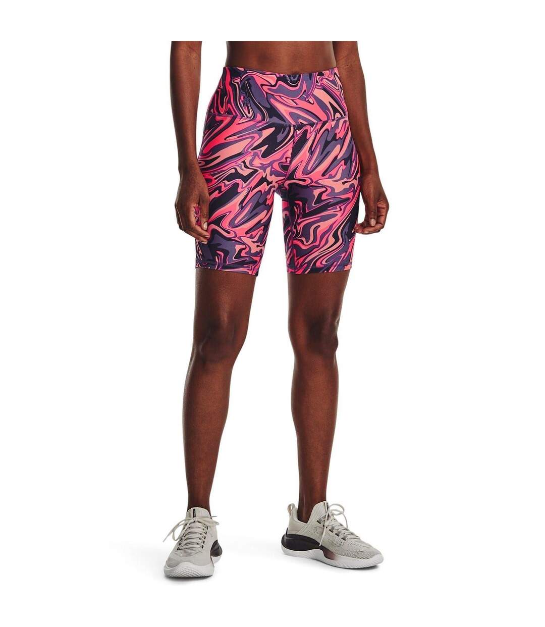 Cuissard De Cyclisme Motif/style Marbre Abstrait Femme Rose Under Armour-4