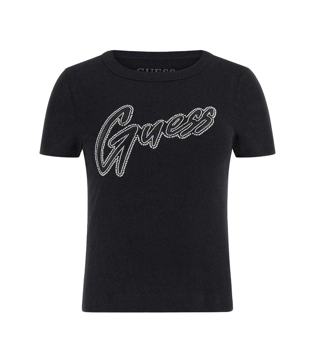 T-shirt Motif/style Strass Femme Noir Vif Guess-2
