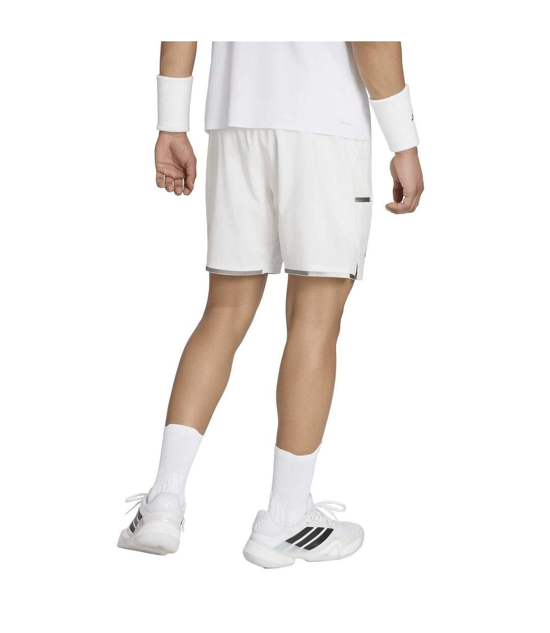 Mens Wimbledon Drawstring Waist Tennis Shorts White Adidas-3