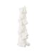 Statuette Éléphant Pyramide Burl 31cm Blanc-1