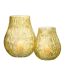 Vase Design en Verre Diamant 28cm Jaune-4