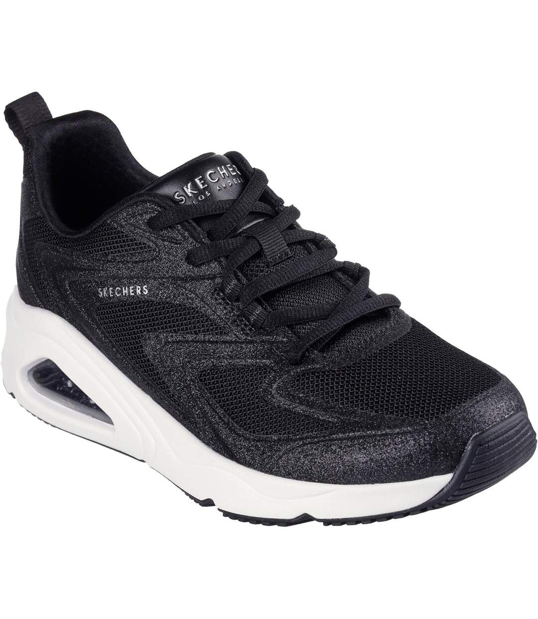 Womens/ladies Tres Air Uno Glitter Trainers Black Skechers-1