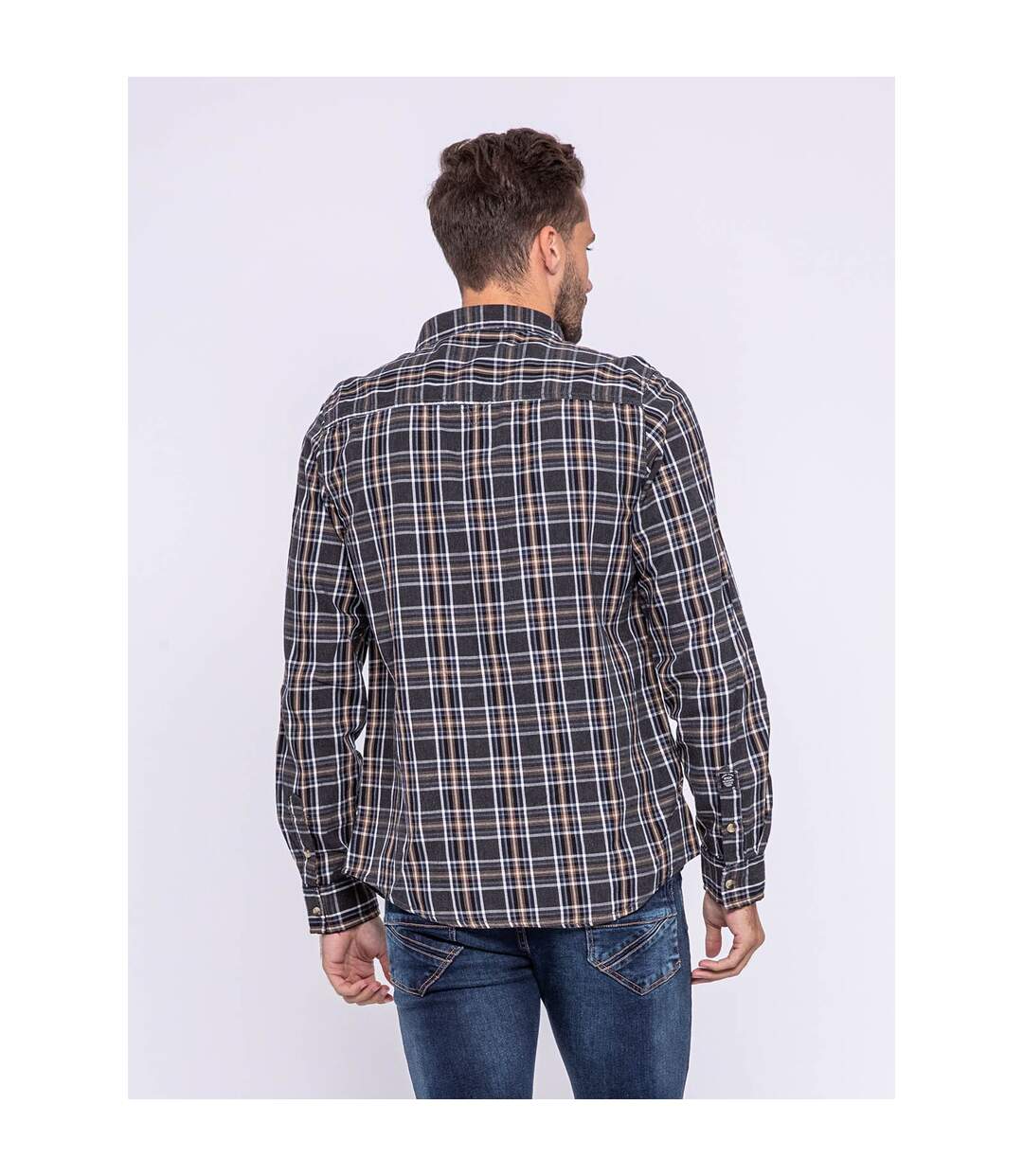 Chemise manches longues carreaux pur coton TILOUP-2
