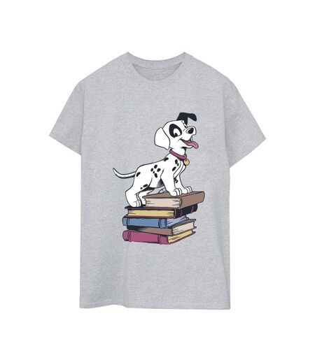 Disney Femme/Ladies 101 Dalmatians Books Cotton Boyfriend T-Shirt (Gris sportif) - UTBI26049