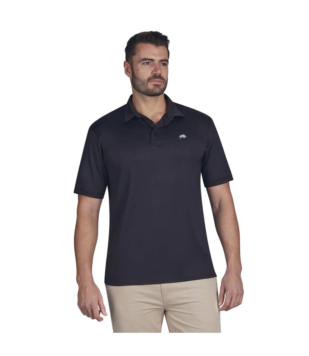 Polo golf tech homme noir Raging Bull-1