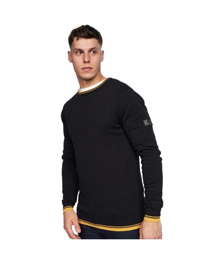 Mens papline knitted jumper black Duck and Cover