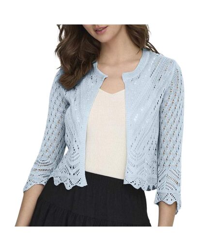 Cardigan bleu femme jdy sun 3/4 cropped