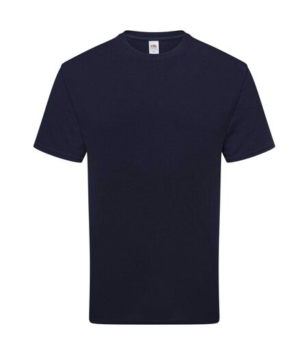 Unisex Adult Pure Cotton T-shirt Deep Navy Fruit Of The Loom