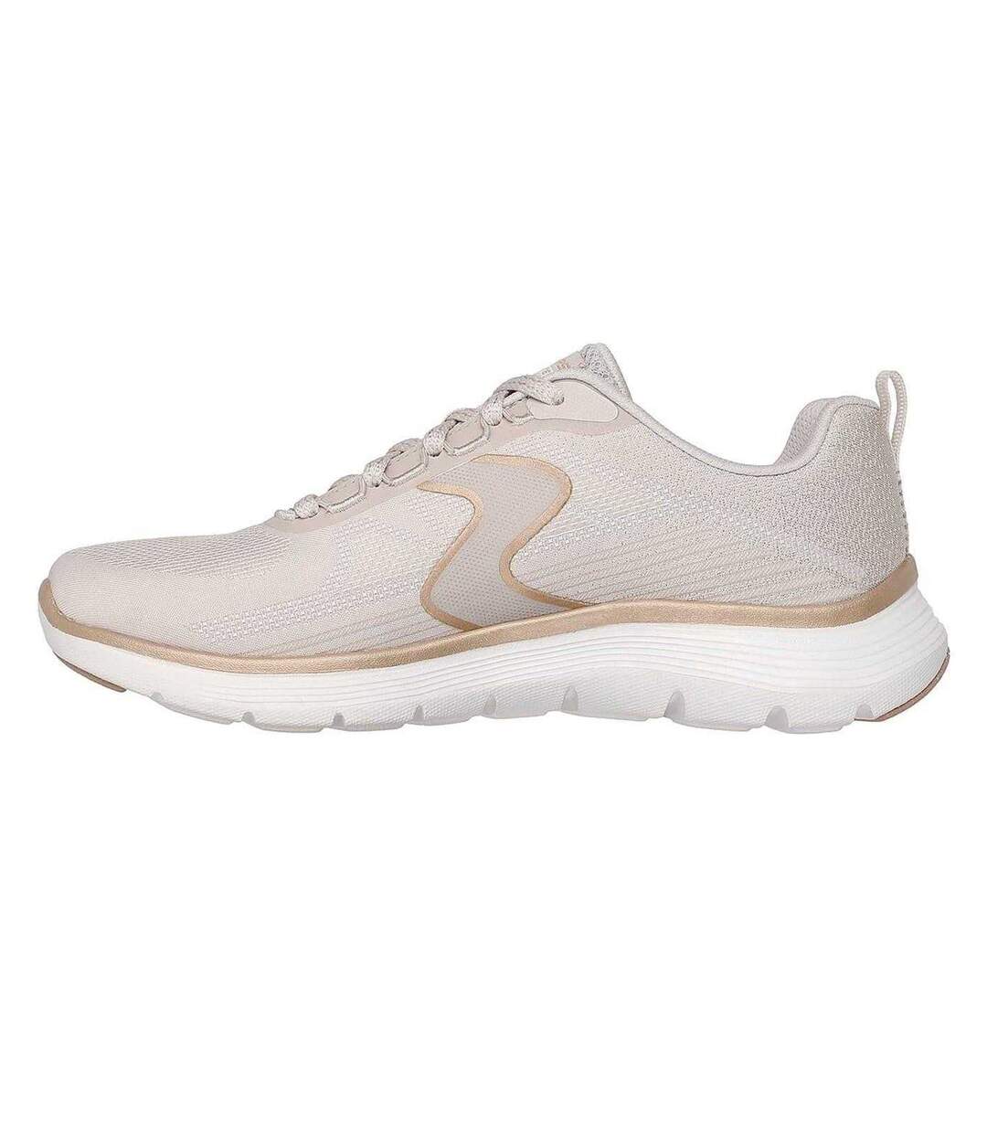 Womens/ladies Flex Appeal 5.0 Flat Trainers Natural Gold Skechers-2
