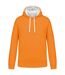Sweat à capuche contrastée - Homme - K446 - orange et blanc