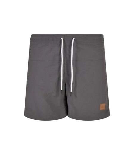 Short De Bain Motif/style Bloc Homme Gris Foncé Urban Classics