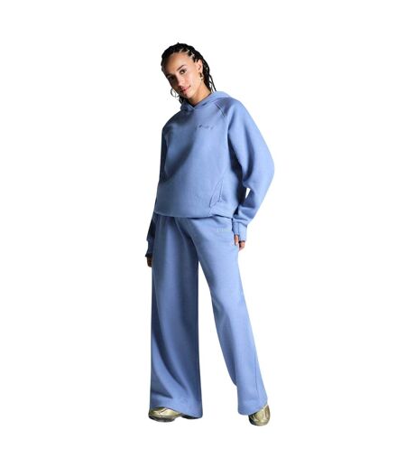 Womens/ladies Medias Pullover Hoodie Dusky Blue Miss Kick