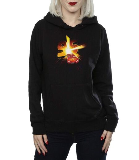 Disney Sweat à capuche Cars Lightning McQueen Burst Womens/Ladies (Noir) - UTBI2467