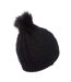 Womens/ladies Meribel Chunky Knit Beanie Black Nevica-2