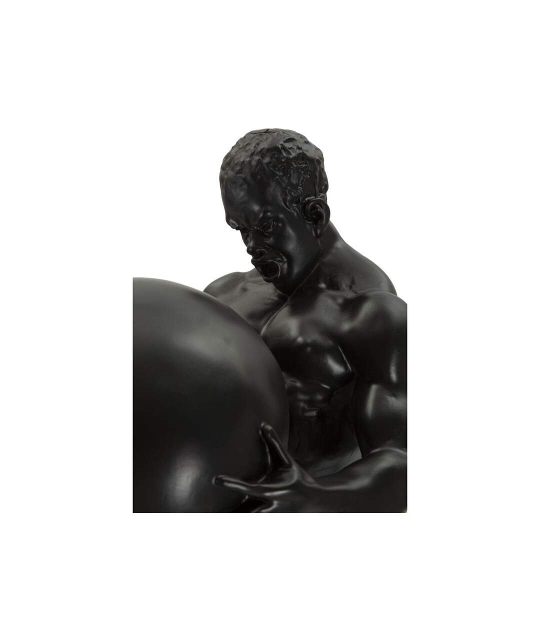 Statuette Homme Athlétique Atlas 43cm Noir-4