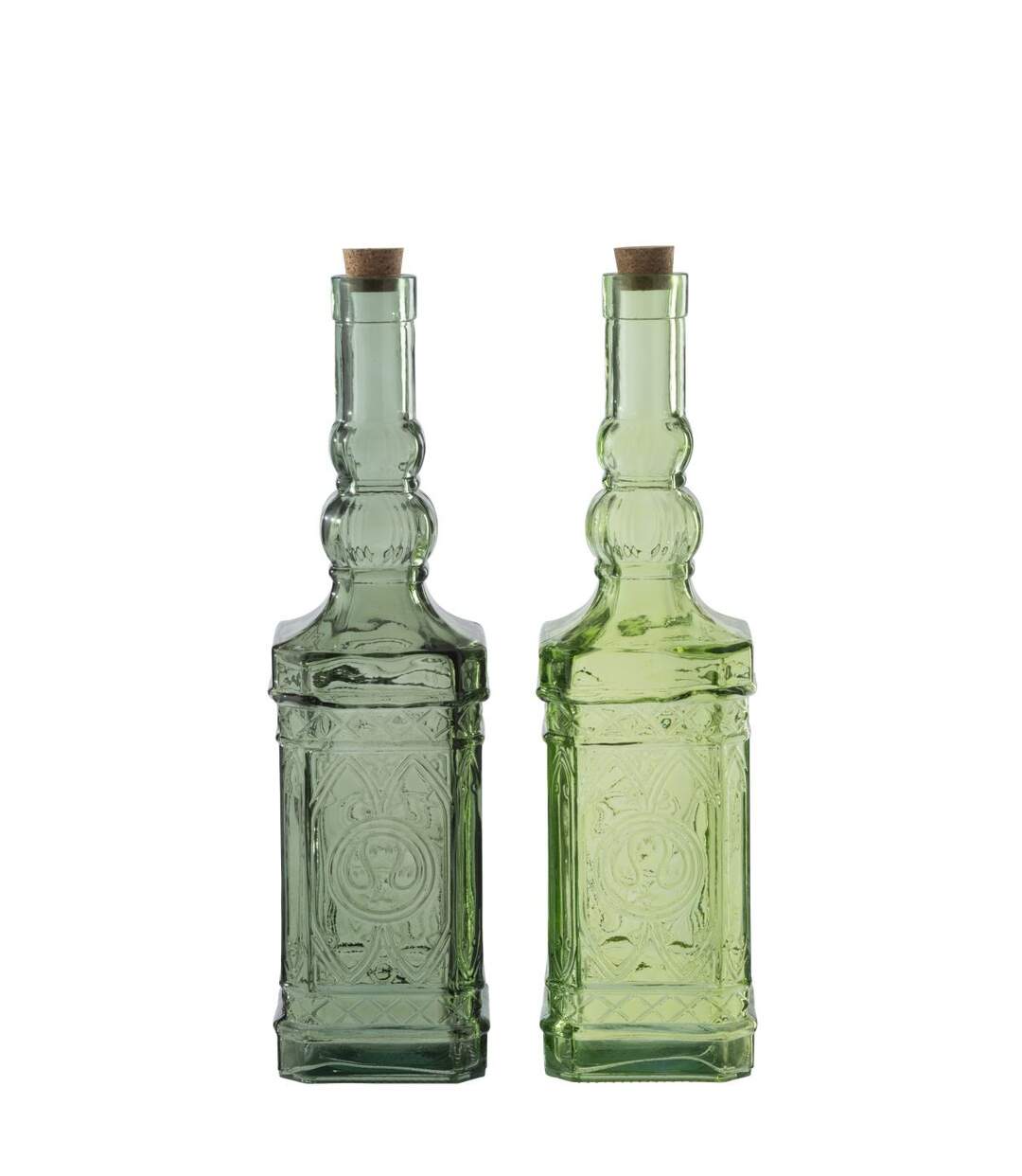 Lot de 2 Bouteilles en Verre Elmo 2L Vert-2