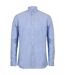 Henbury Mens Modern Long Sleeved Oxford Shirt (Blue)