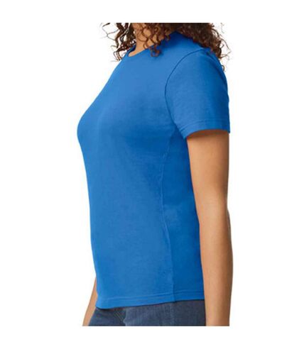 Womens/ladies soft midweight t-shirt royal blue Gildan