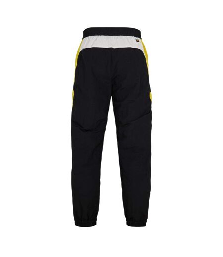 Mens Srack Straight Trousers Black Yellow Boss