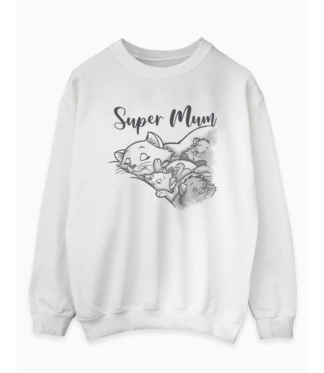 Disney - Sweat CLASSICS MARIE SUPER MUM - Femme (Blanc) - UTBI14279-1