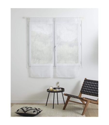 2 Voilages Indi - Longueur 160 cm x Largeur 60 cm - Blanc