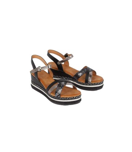 Good For The Sole Womens/Ladies Amber Wedge Sandals (Black) - UTDP2070
