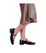 Womens/ladies kingston patent leather buckle detail wide low heel shoes black Where´s That From