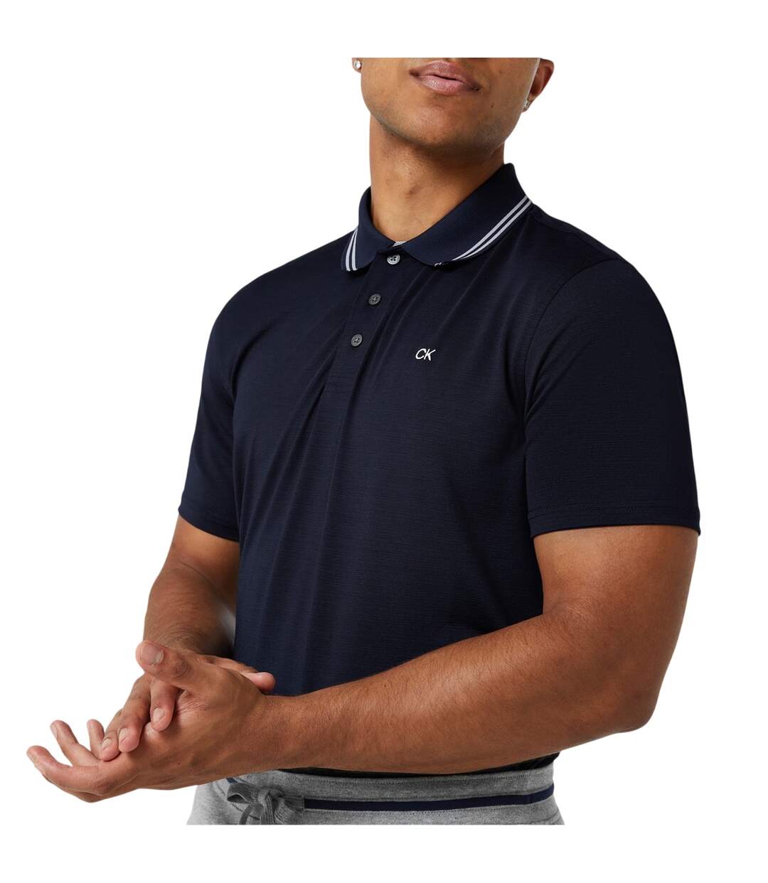 Polo Broadway Homme Bleu Marine Chiné Calvin Klein-4