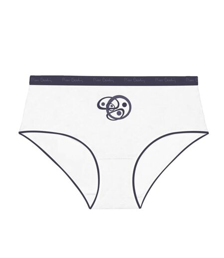 Lot de 3 culottes femme  en coton uni imprimé ceinture fine 2cm Pck29 Pierre Cardin