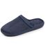 Isotoner Chaussons Mules homme velours ultra doux, semelle ergonomique soutien plantaire, mousse à mémoire forme-1