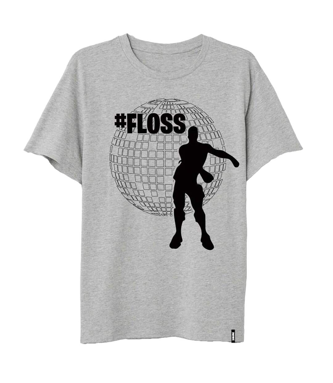 T-shirt Floss Homme Gris Fortnite-1