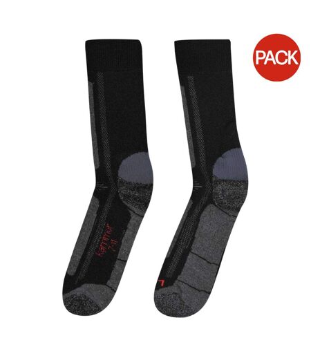 Lot De 2  Chaussettes Trekking Homme Noir Karrimor