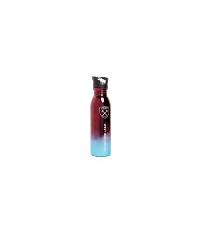 West Ham United FC Crest Stainless Steel Water Bottle (Claret Red/Sky Blue) (One Size) - UTSG22034