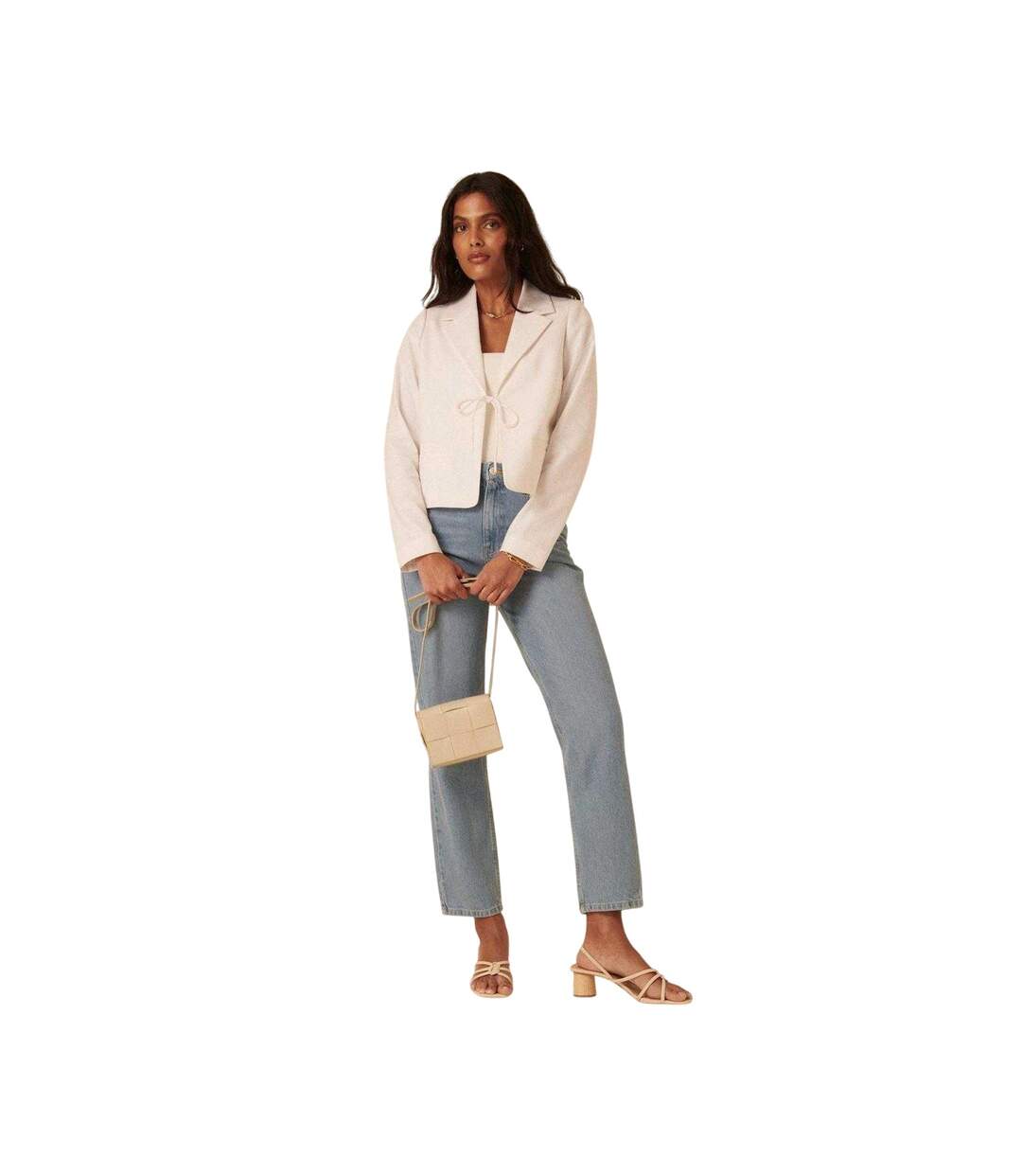 Veste Motif/style À Nouer Luca Femme Blanc Nobody´s Child-4