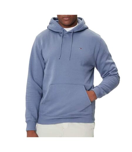 Sweat à capuche bleu homme tommy hilfiger flag hoodi - l