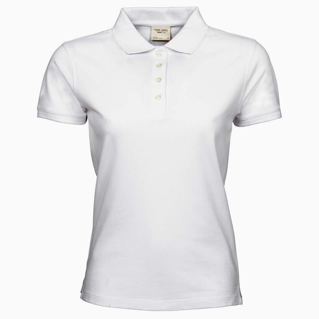 Tee Jays - Polo à manches courtes 100% coton - Femme (Blanc) - UTBC3302-1