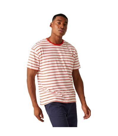T-shirt Shorebay Homme Blanc Rouge Orangé Regatta