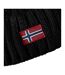Womens/ladies Semiury Flag Bobble Hat Black Napapijri-3