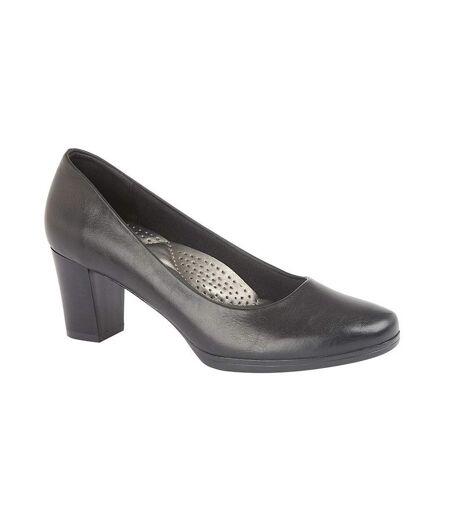 Boulevard Womens/Ladies PU Leather Plain Court Shoe (2.2in Heel) (Black) - UTDF1808