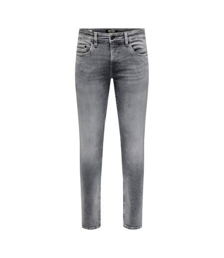 Jean Motif/style Logo Homme Gris Moyen Only