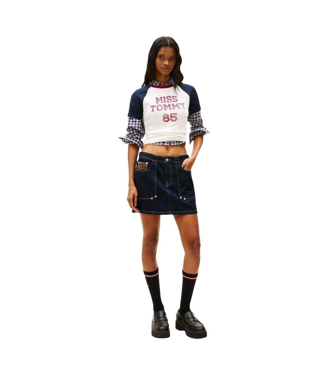 T-shirt Manches Raglan Motif/style Lettrage Femme Blanc Cassé Tommy Jeans-4