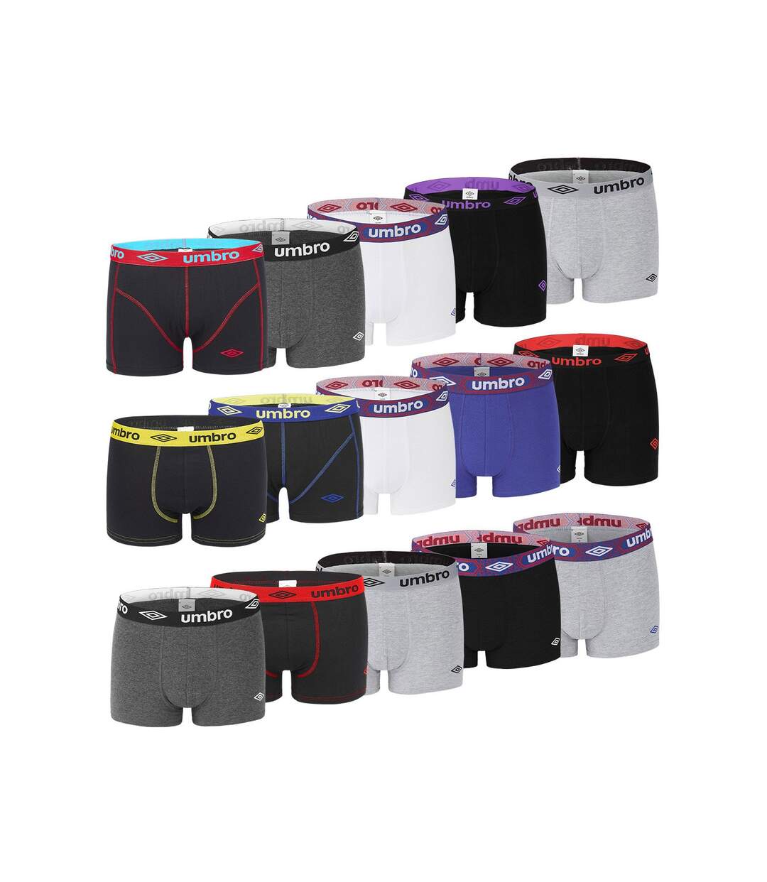 Pack Surprise de 6 Boxers coton homme Umbro