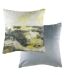 Landscape cushion cover 43cm x 43cm grey/ochre yellow Evans Lichfield