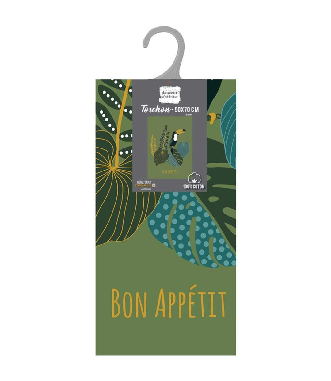 Torchon de Cuisine Brazilia 50x70cm Vert-5