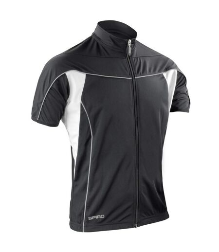 Mens bikewear cycling jersey black/white Spiro
