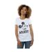 Disney T-shirt en coton à lacets Mickey Mouse Femme/Femme (Blanc) - UTBI31377-2
