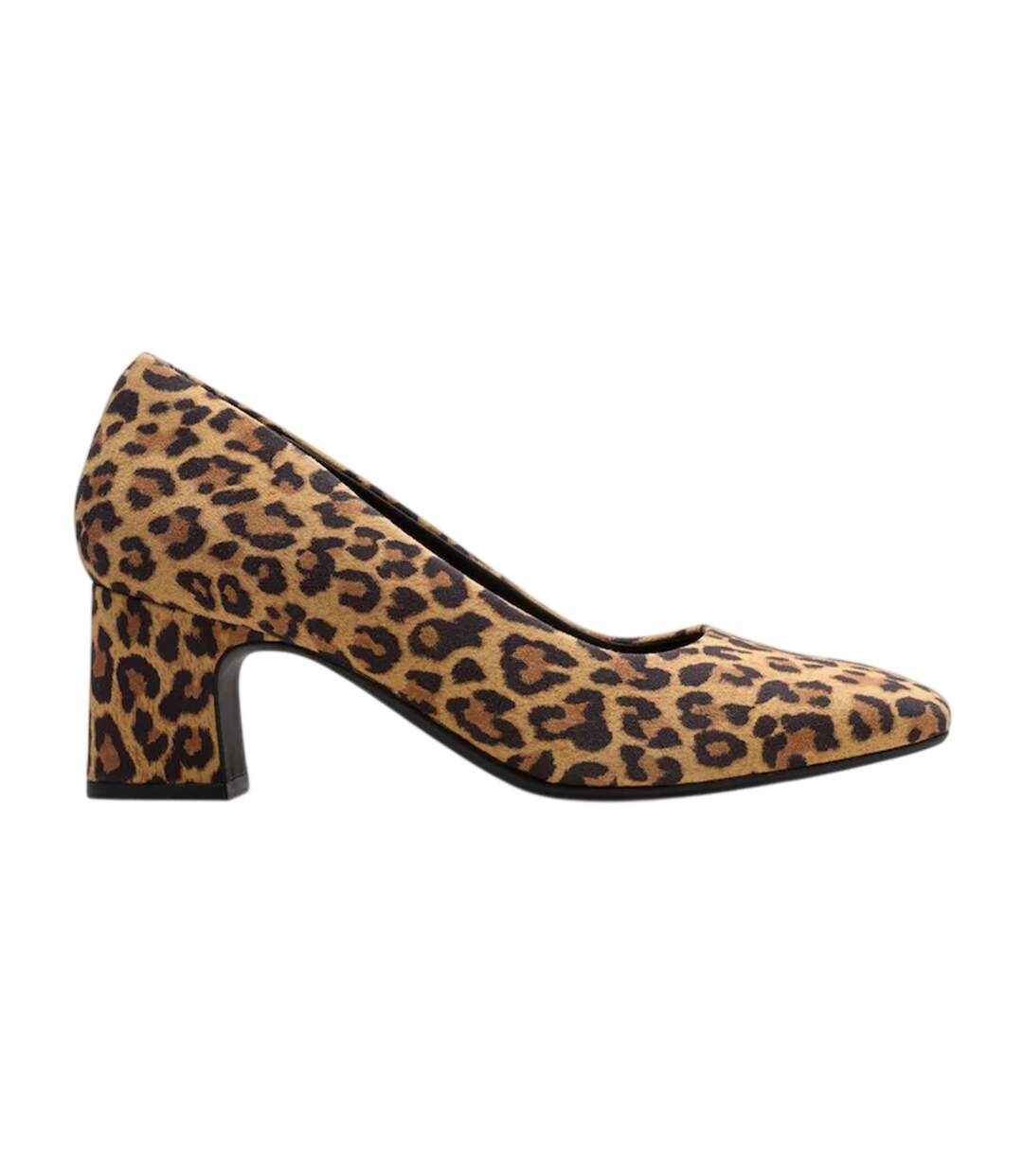 Escarpins Motif/style Imprimé Léopard Fernie Femme Beige Noir Clarks-1