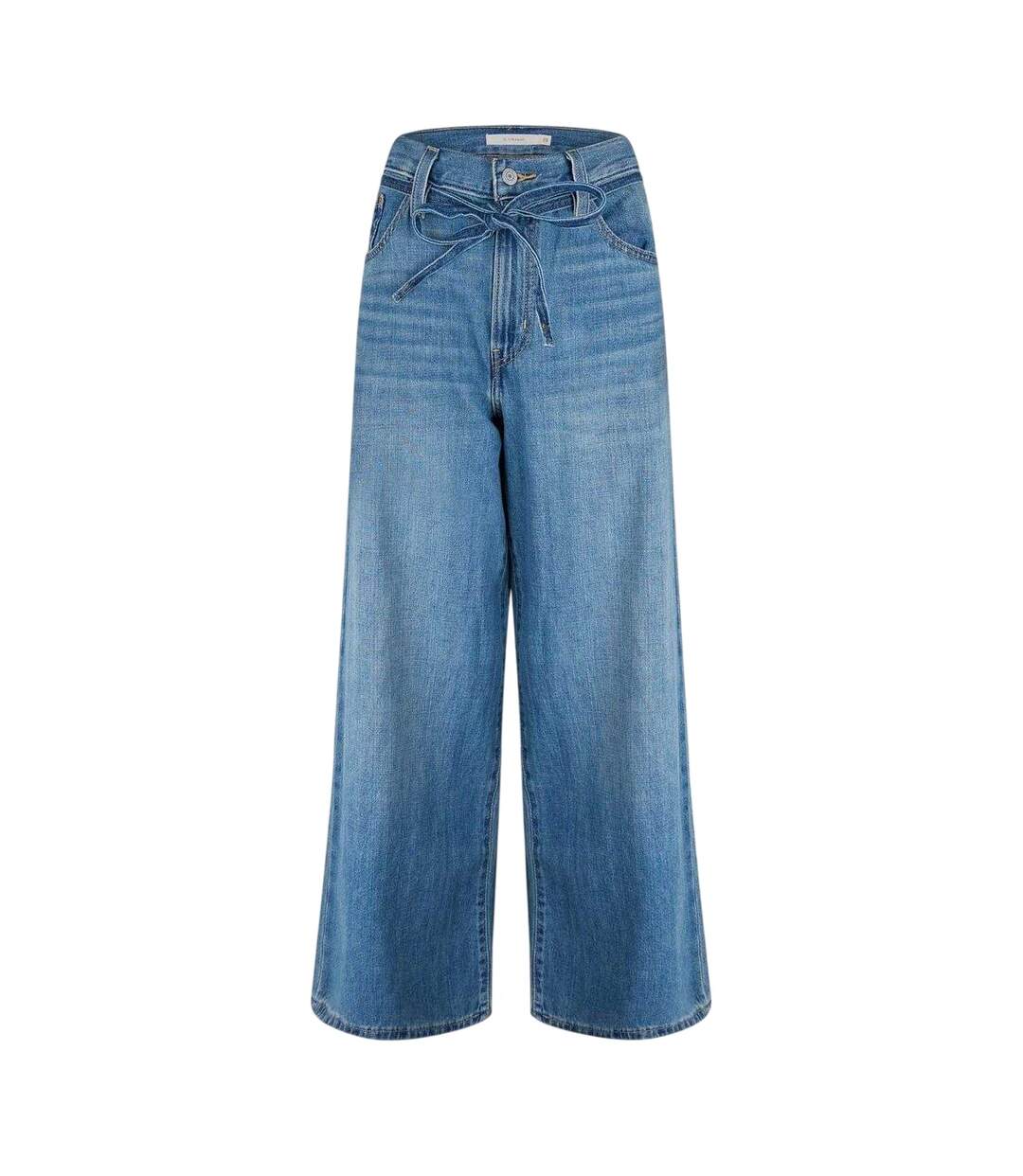 Womens/ladies Wide Leg Relaxed Fit Jeans Linen Levis-1
