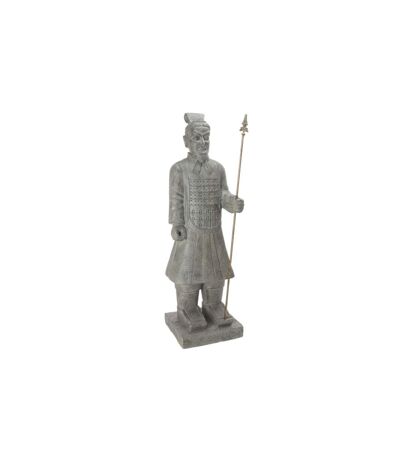 Statue Déco Samouraï 119cm Gris